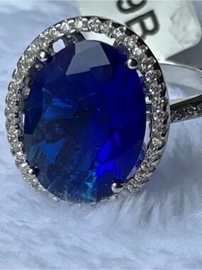 Charmed Aroma Blue Halo Sapphire Ring